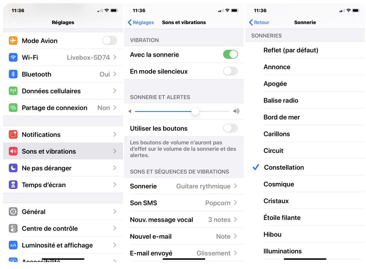 Comment changer la sonnerie sur iPhone