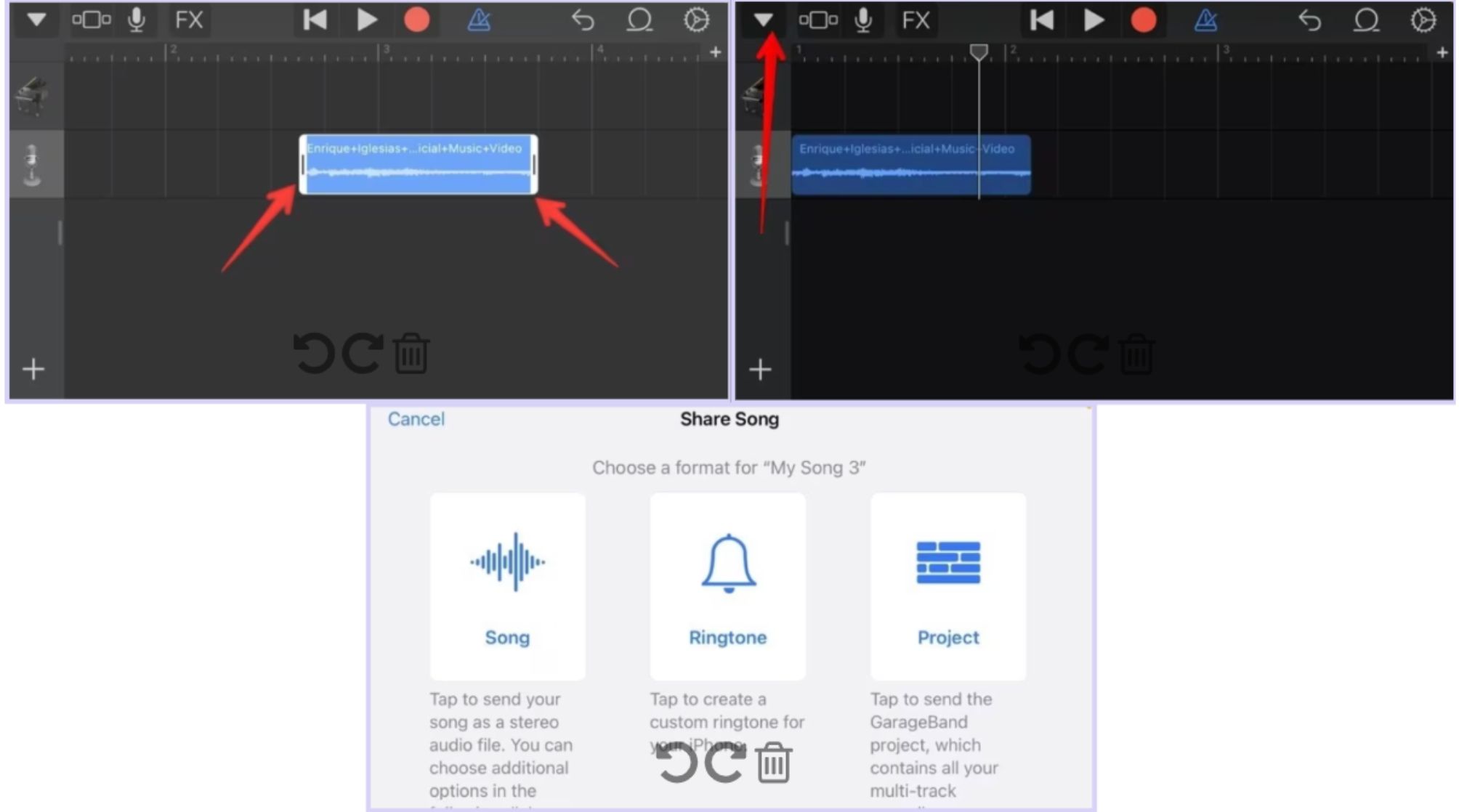 Comment mettre une musique en sonnerie avec GarageBand sur iPhone