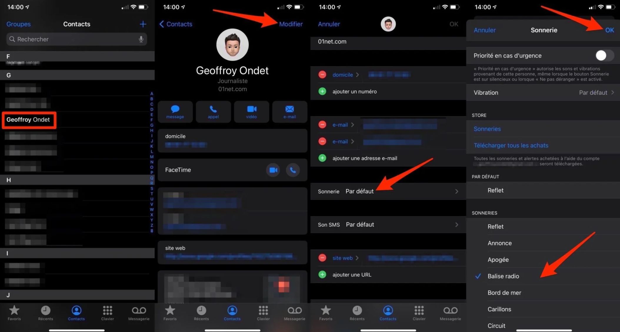 Comment personnaliser la sonnerie de vos contacts sur l’iPhone