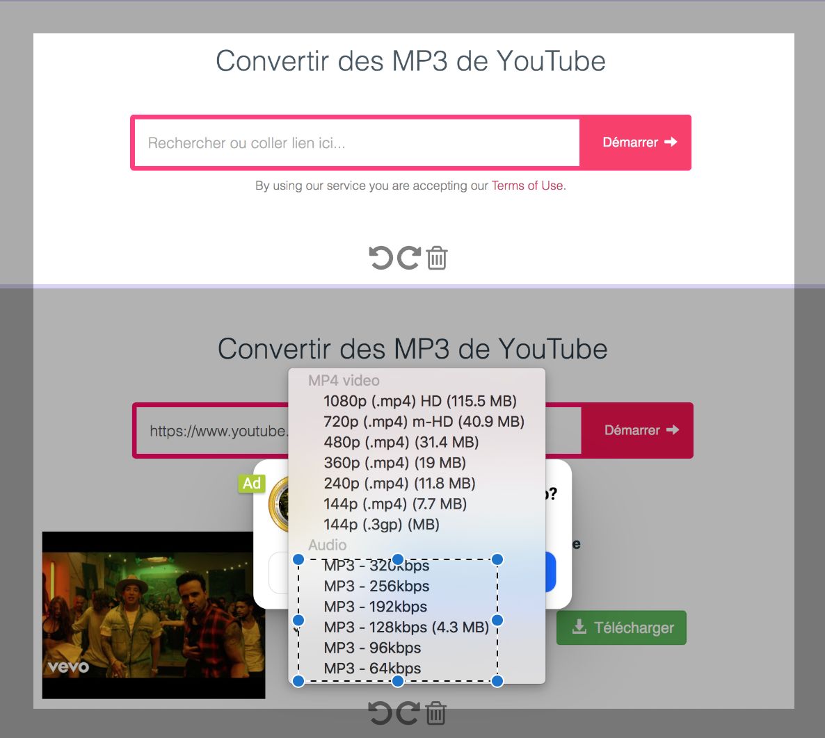 Utiliser un créateur de sonneries en ligne - y2mate